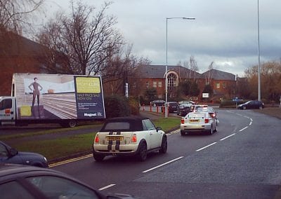 Ad Van advertising Magnet Kitchens Rotherham