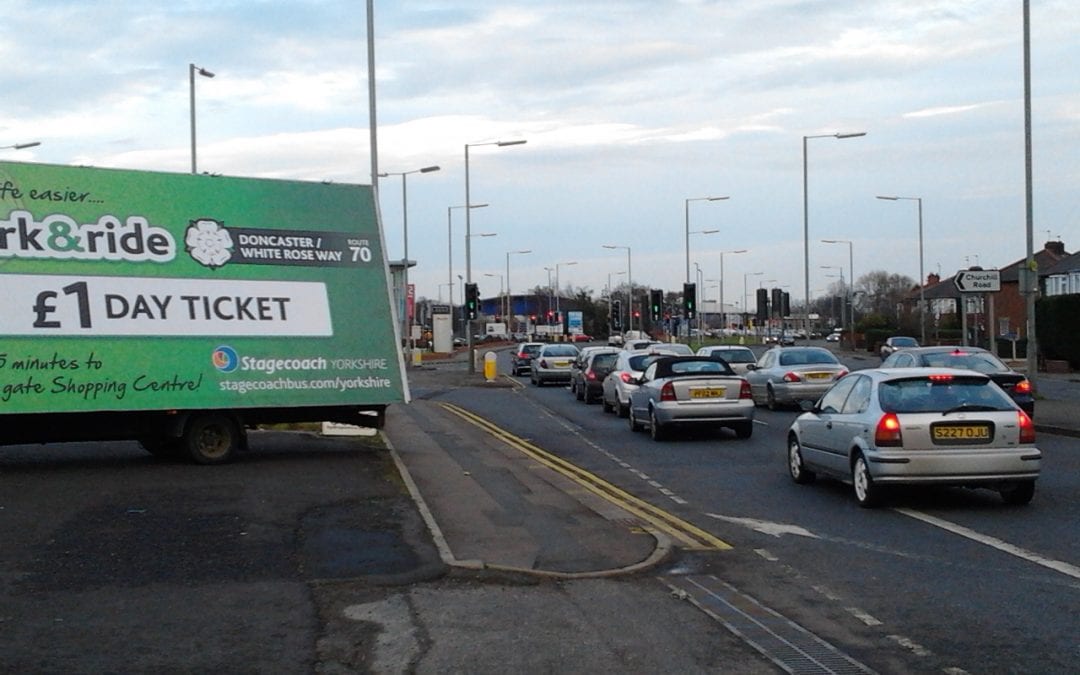 Advertising Van promoting Stagecoach Doncaster