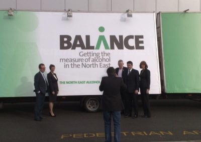 Mobile Advertising Vehicles Alcohol Balance North East PR Launch