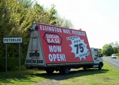 Advertising Vehicle ADvertising Bargain Base Peterlee, County Durham