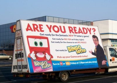 Poster Van advertising Bingo Lotto in Scarborough