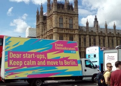 Mobile Billboard Move to Berlin operating in London