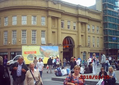 Advertising Van promoting English Heritage Northumberland