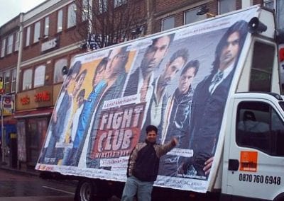 Ad Van advertising Fight Club Bradford