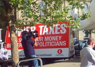 Mobile Billboard Taxpayers Alliance press event