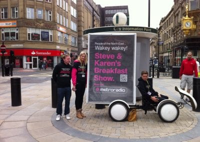 Advertising Bike and Promotional Staff Metro Radio Newcastle