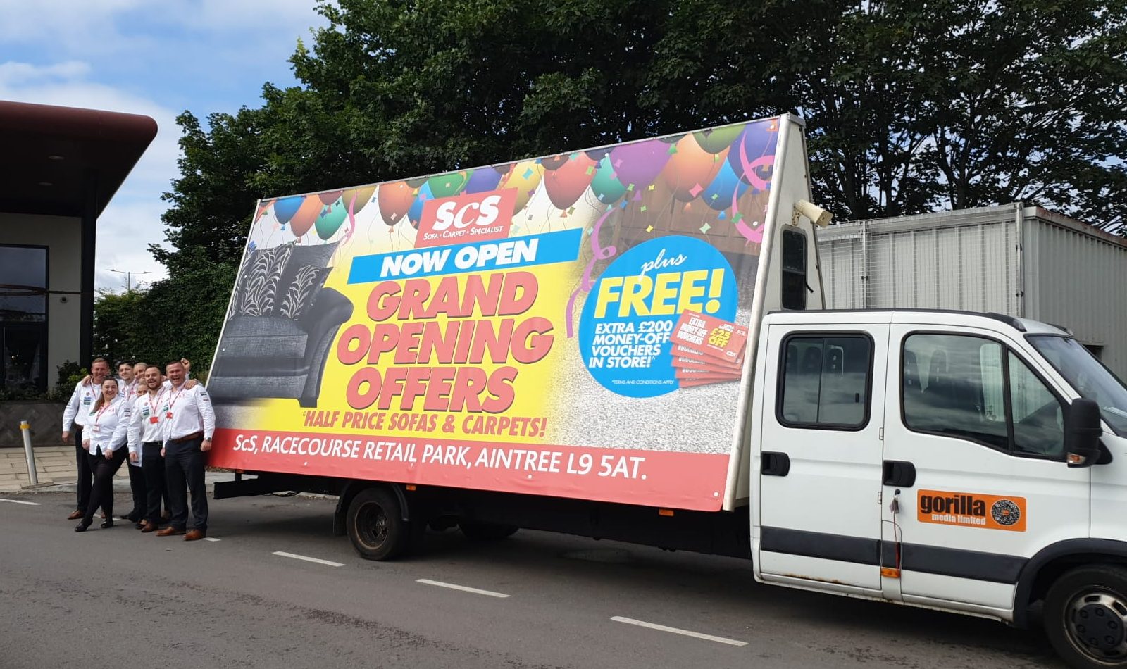 ScS Aintree Poster AdVan Advertising Van promoting SCS Slough