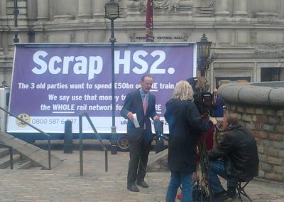 Scrap HS2 AdVan Westminster, London