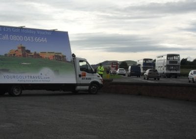 Advertising Van publicising Your Golf Travel at The Open St Andrews