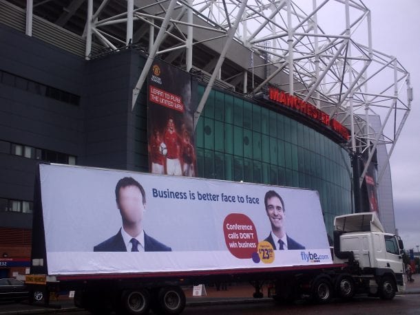 AdTrailer at Old Traford Manchester