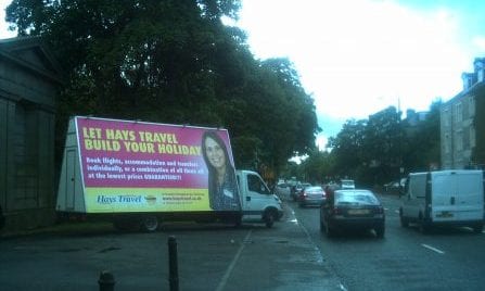 AdVan advertising Hays Travel Newcastle upon Tyne