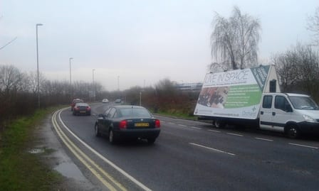 Advans publicising Orchard Homes development in Southampton