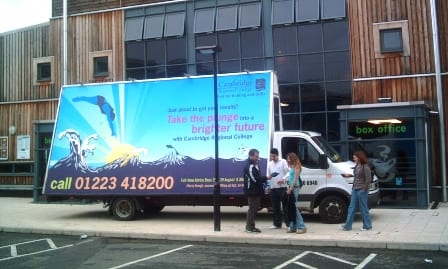 Advertising Van for Cambridge College