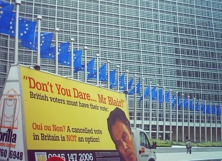 Advertising Van European Parliament, Brussels