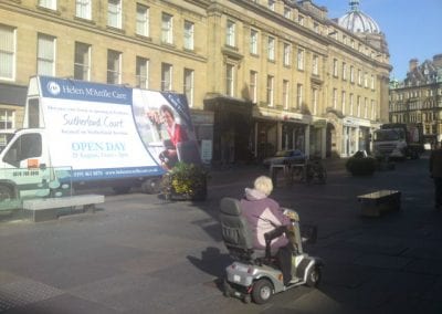 Advertising Van Promoting Open Day at Helen McCardle Newcastle