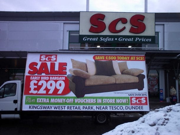 advertising van scs dundee