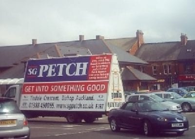 Advertising Van Promotion SG Petch in County Durham