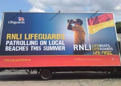 Mobile Billboard publicising RNLI in Scarborough