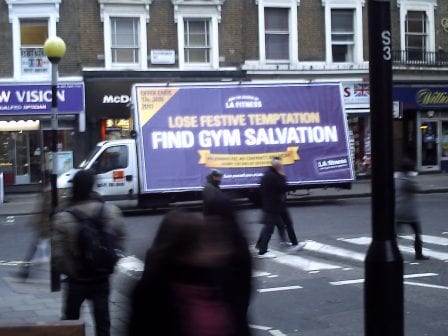 mobile van advertising la fitness london