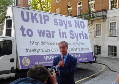 Nigel Farage Gorilla Ad Van London